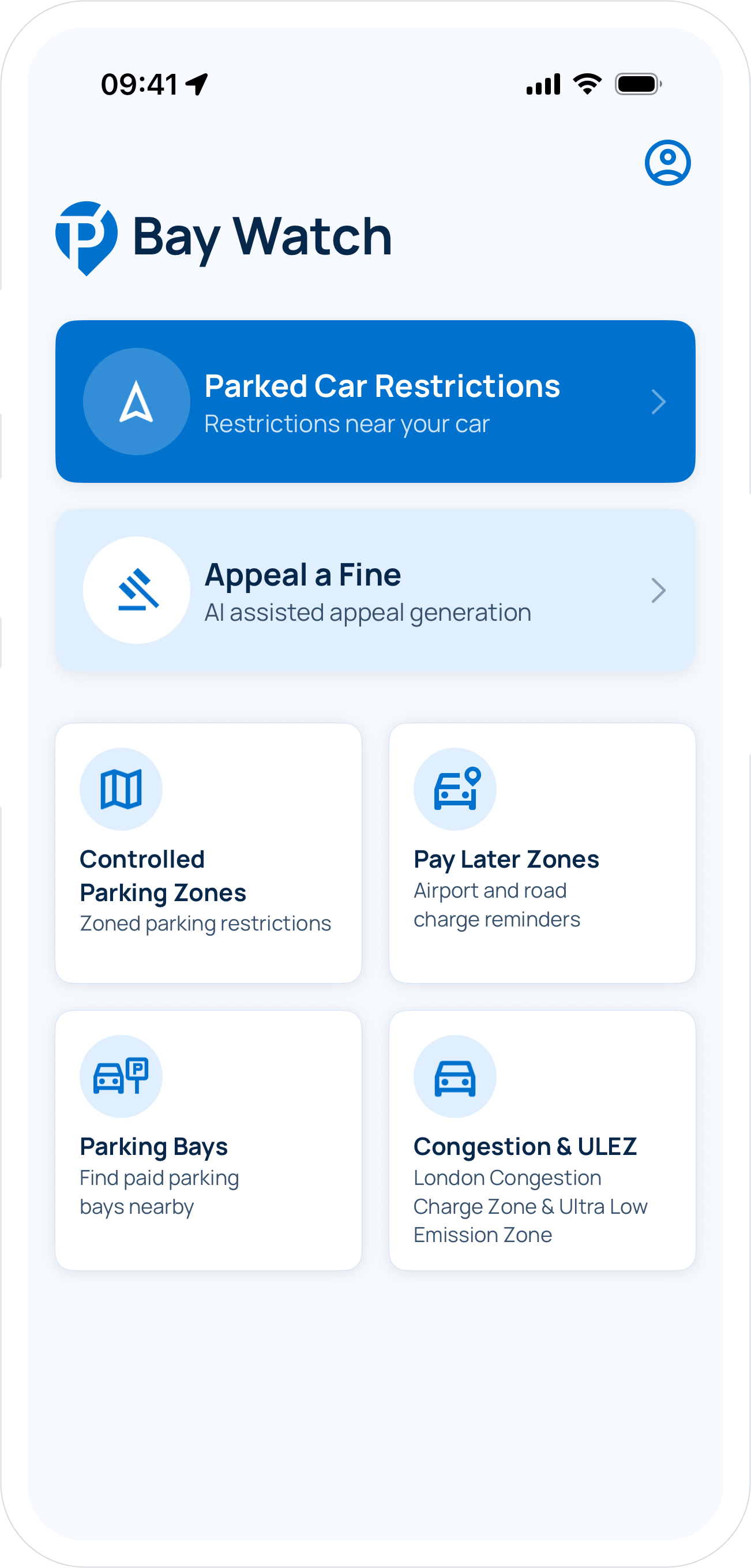 Bay Watch app parking map