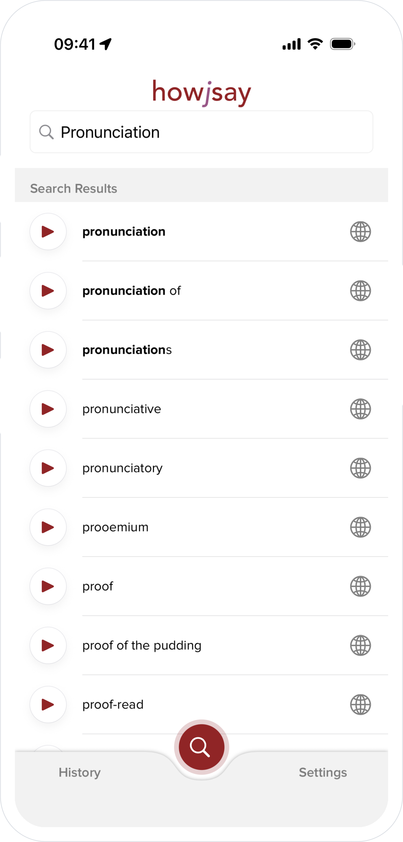 Howjsay pronunciation app